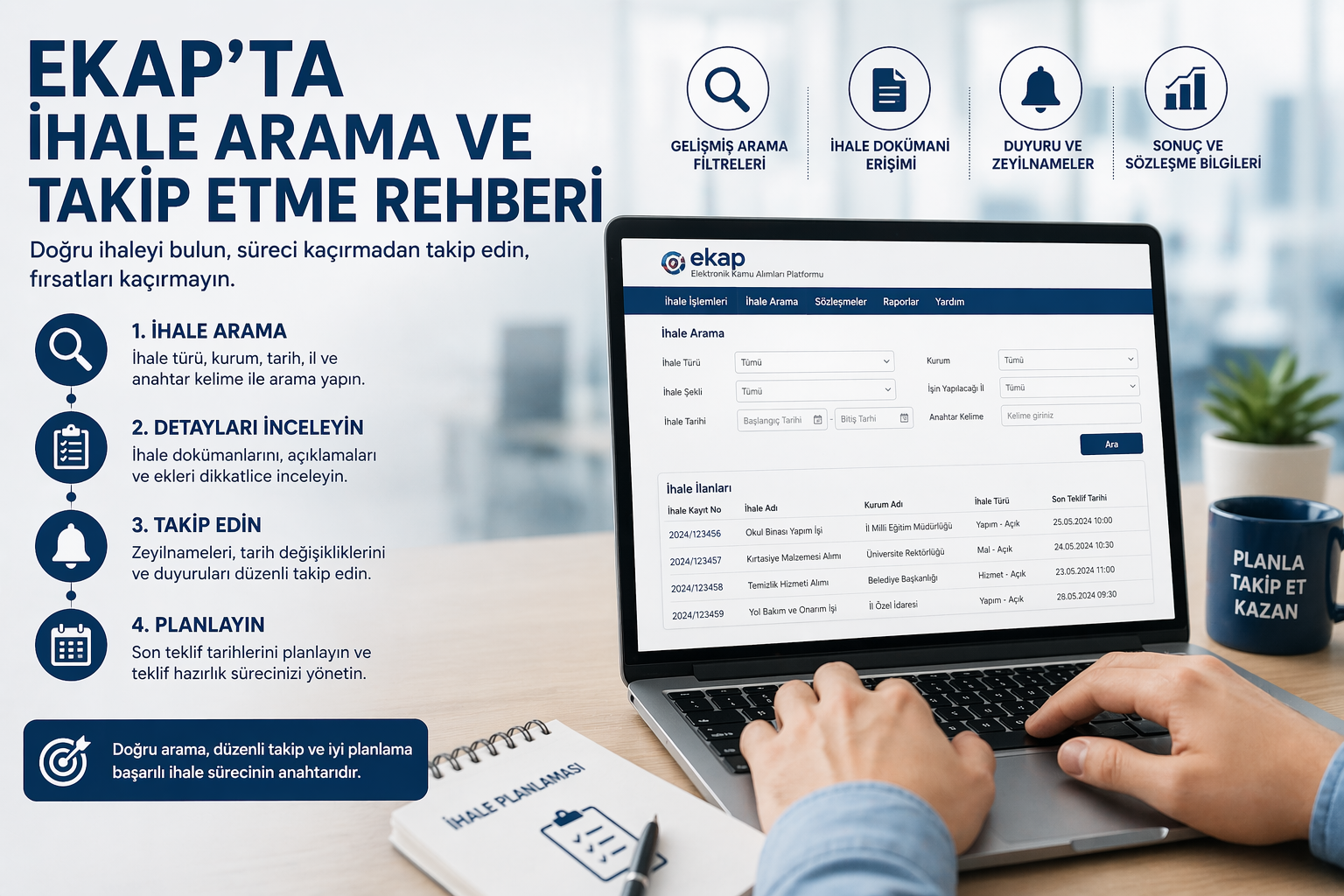 EKAP ta İhale Arama ve Takip Etme Rehberi