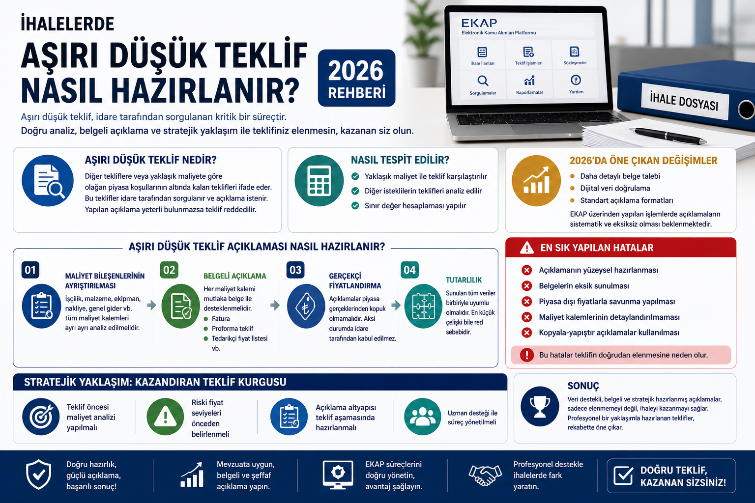 İhalelerde Aşırı Düşük Teklif Nasıl Hazırlanır 2026 Rehberi