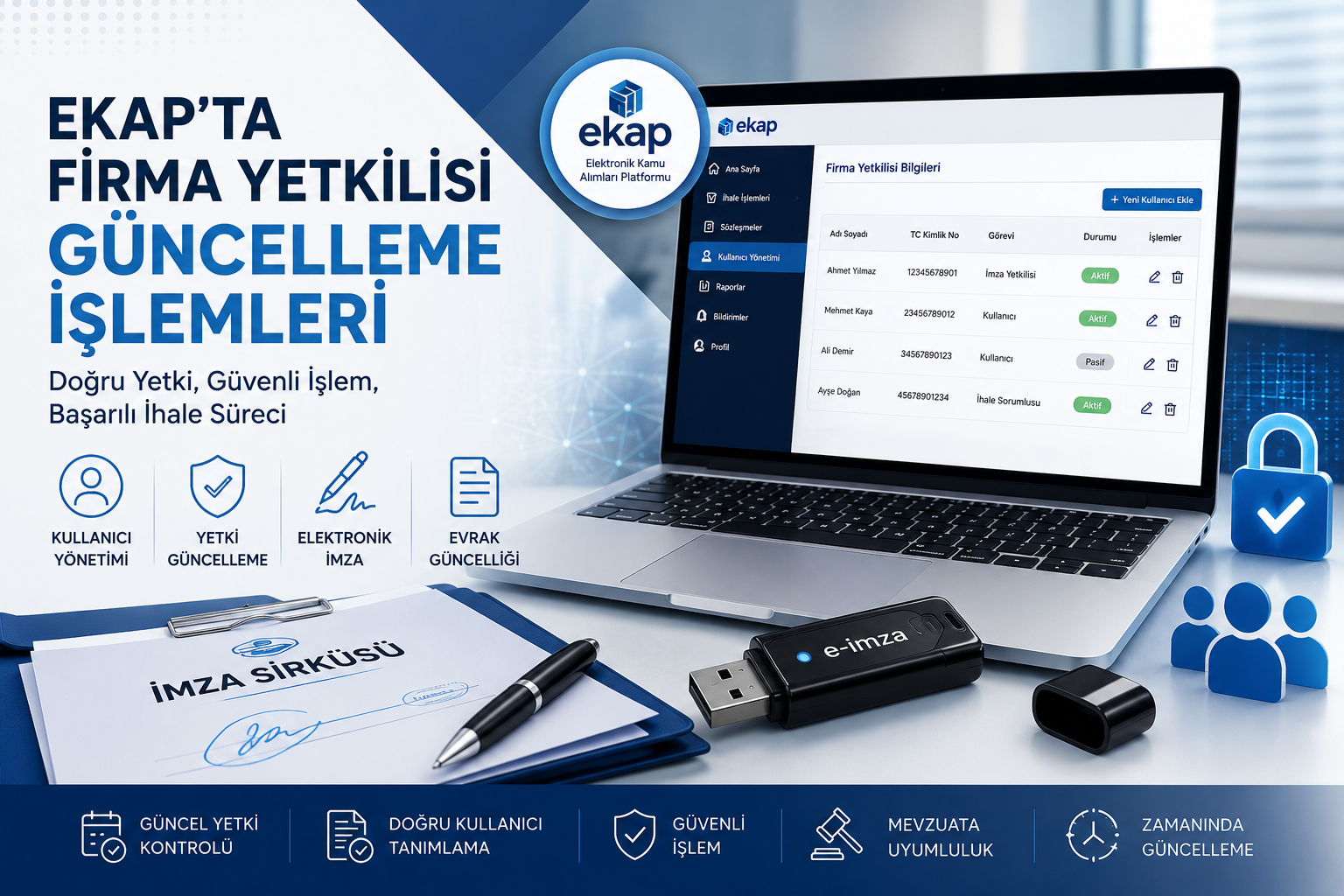 EKAP’ta Firma Yetkilisi Güncelleme İşlemleri