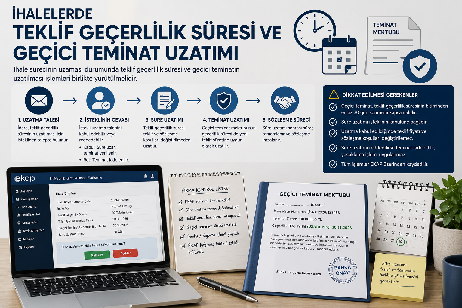 İhalelerde Teklif Geçerlilik Süresi ve Geçici Teminat Uzatımı